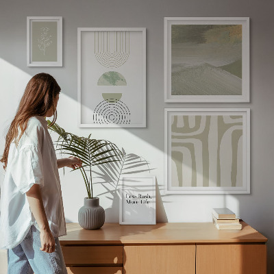Väggdekoration tavelset Snygg pastellfärgad naturgrafik