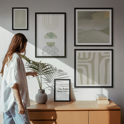 Väggdekoration tavelset Snygg pastellfärgad naturgrafik