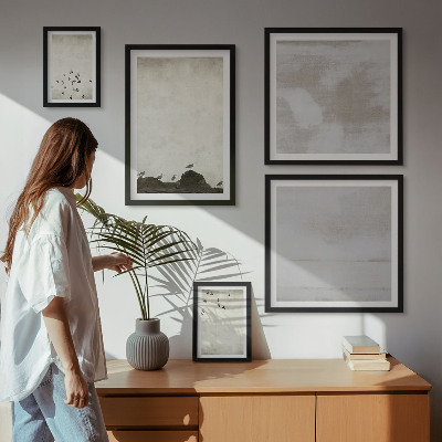 Set om 5 tavlor Minimalistiska fåglar i flykt
