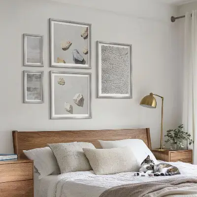 Väggdekoration tavelset med moderna minimalistiska texturer