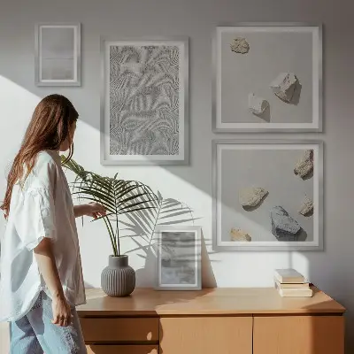 Väggdekoration tavelset med moderna minimalistiska texturer