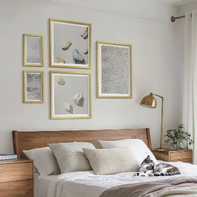 Väggdekoration tavelset med moderna minimalistiska texturer