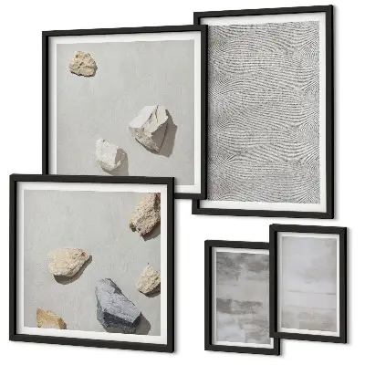 Väggdekoration tavelset med moderna minimalistiska texturer