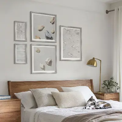Geometriska kartongstenar set med 5 tavlor