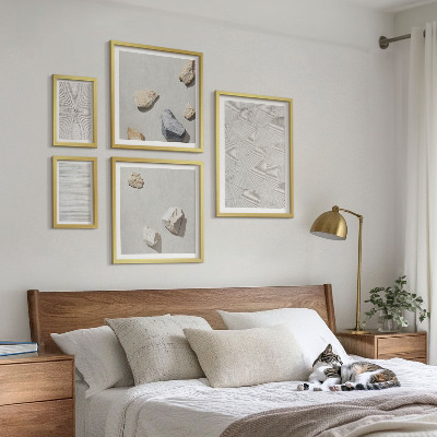 Set om 5 tavlor Geometriska kartongstenar
