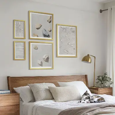 Geometriska kartongstenar set med 5 tavlor
