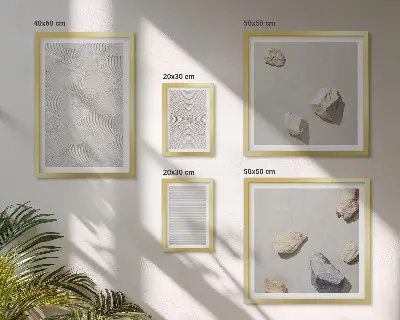 Geometriska kartongstenar set med 5 tavlor