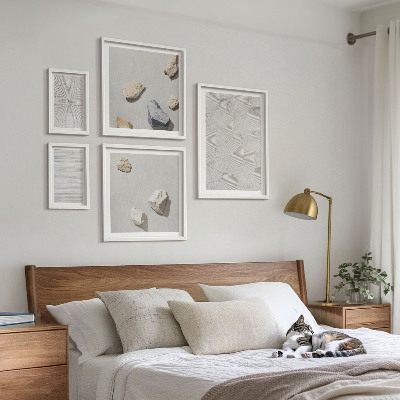 Set om 5 tavlor Geometriska kartongstenar