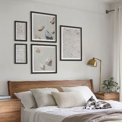 Set om 5 tavlor Geometriska kartongstenar