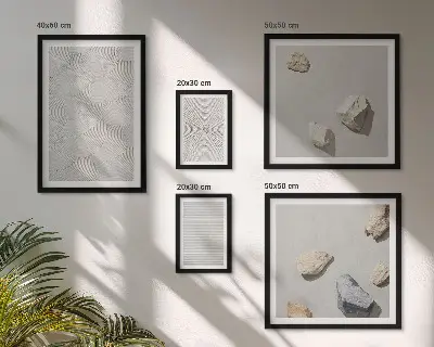 Geometriska kartongstenar set med 5 tavlor