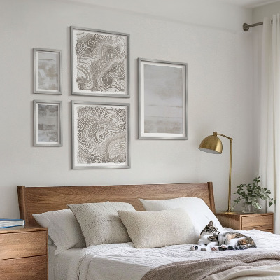 Set om 5 tavlor Slitna texturer modern stil