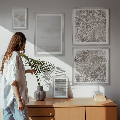 Set om 5 tavlor Slitna texturer modern stil