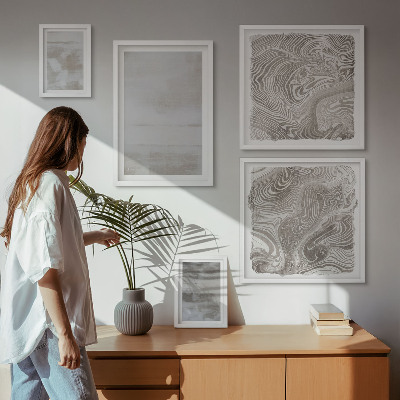 Set om 5 tavlor Slitna texturer modern stil