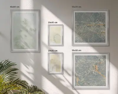 Pastellfärgade akvarellfärger set om 5 tavlor