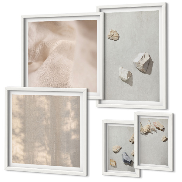 Väggdekoration tavelset Boho stenar stranddekorationer