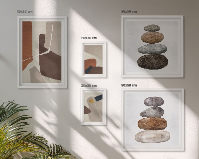 Set om 5 tavlor Abstrakt boho ny konst