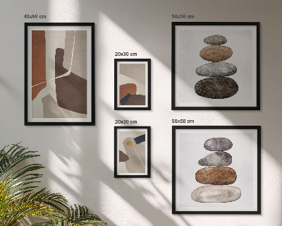 Set om 5 tavlor Abstrakt boho ny konst
