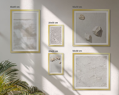 Set om 5 tavlor Sandstenar boho textur