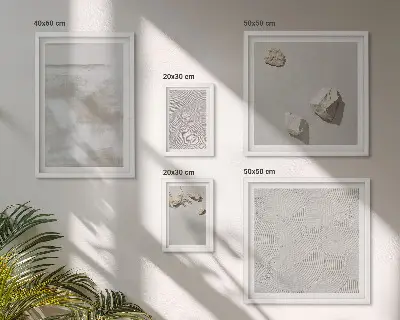 Sandstenar boho textur set om 5 tavlor