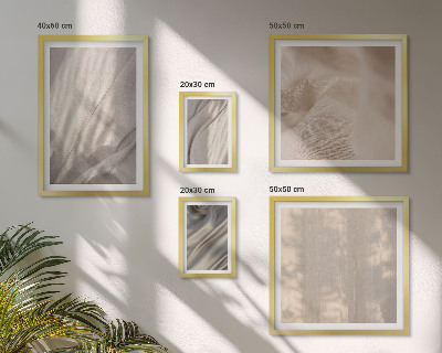 Tavelvägg med 5 tavlor Naturliga boho-tyger närbild