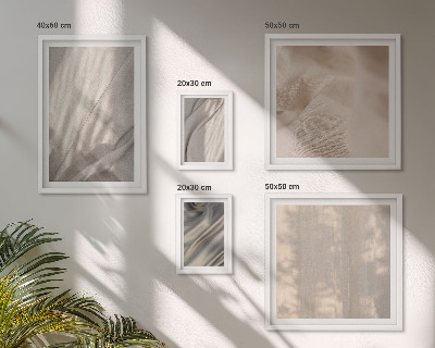 Tavelvägg med 5 tavlor Naturliga boho-tyger närbild