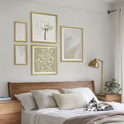 Väggdekoration tavelset Blommor moderiktiga boho texturer