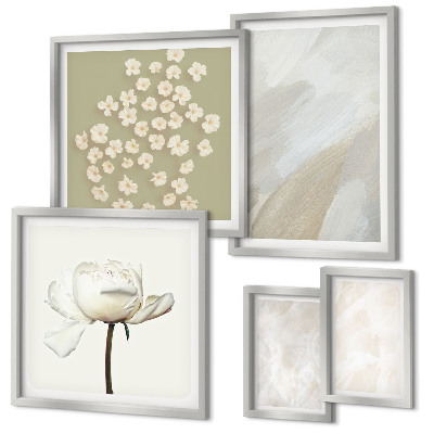 Väggdekoration tavelset Blommor moderiktiga boho texturer