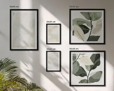 Abstrakt tavla i bohemisk stil set med 5 delar i ljusa färger