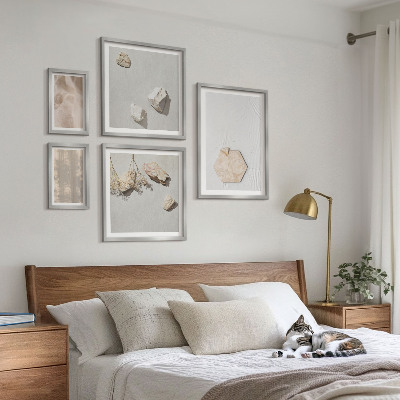 Set om 5 tavlor Subtila boho naturliga texturer
