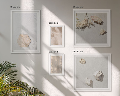 Set om 5 tavlor Subtila boho naturliga texturer