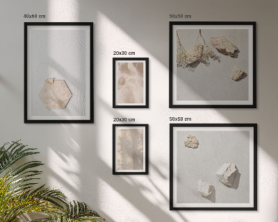 Set om 5 tavlor Subtila boho naturliga texturer