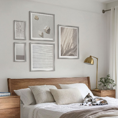 Tavelvägg med 5 tavlor Delikata boho-texturer av naturen
