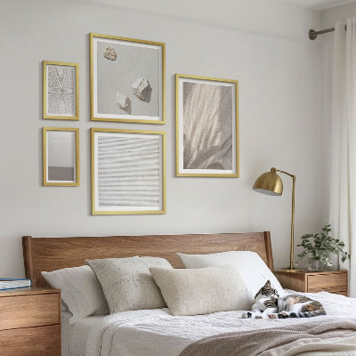 Tavelvägg med 5 tavlor Delikata boho-texturer av naturen