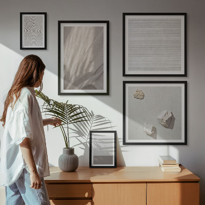 Tavelvägg med 5 tavlor Delikata boho-texturer av naturen