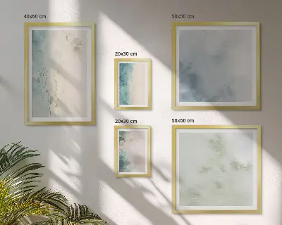 Spillda akvareller duk minimalism tavelvägg med 5 tavlor