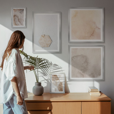 Väggdekoration tavelset Designerabstraktion av naturen