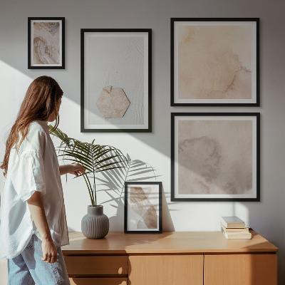 Väggdekoration tavelset Designerabstraktion av naturen