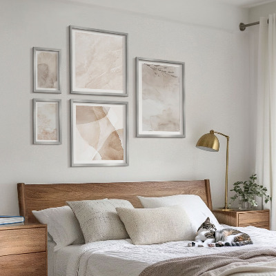 Väggdekoration tavelset Akvarellfärger boho texturer
