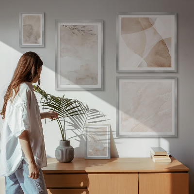 Väggdekoration tavelset Akvarellfärger boho texturer
