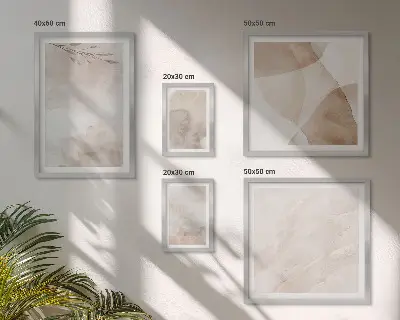 Tavelset väggdekoration med boho texturer i akvarell