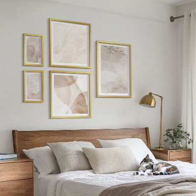 Väggdekoration tavelset Akvarellfärger boho texturer