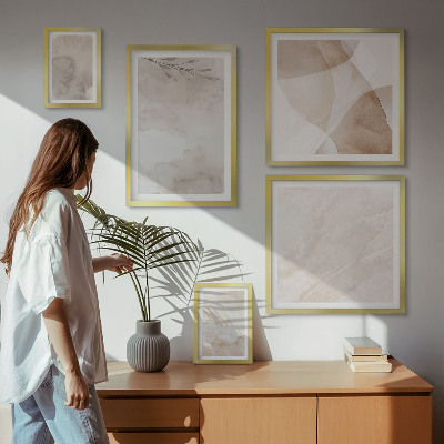 Väggdekoration tavelset Akvarellfärger boho texturer