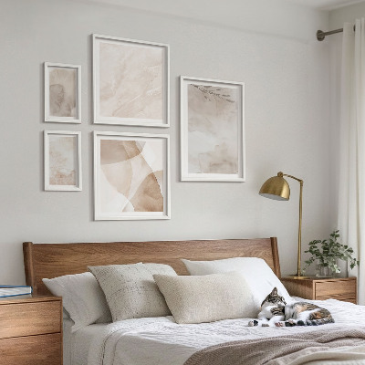 Väggdekoration tavelset Akvarellfärger boho texturer