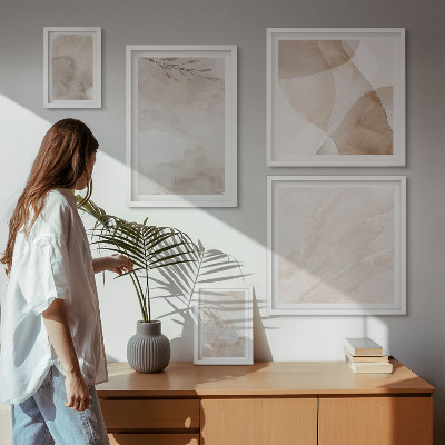 Väggdekoration tavelset Akvarellfärger boho texturer