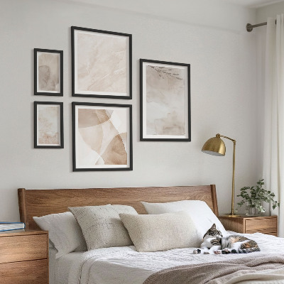 Väggdekoration tavelset Akvarellfärger boho texturer