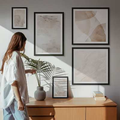 Väggdekoration tavelset Akvarellfärger boho texturer