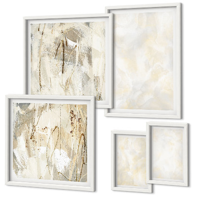 Set om 5 tavlor Ljus texturerad färgdesign