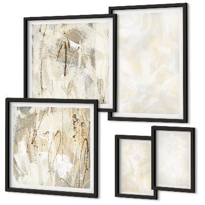 Set om 5 tavlor Ljus texturerad färgdesign