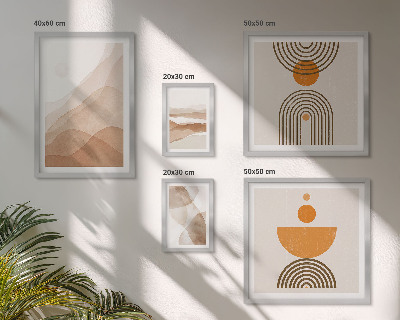 Tavelvägg med 5 tavlor Strukturer i olika nyanser av minimalism
