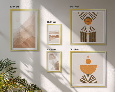 Tavelvägg med 5 tavlor Strukturer i olika nyanser av minimalism